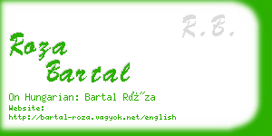 roza bartal business card